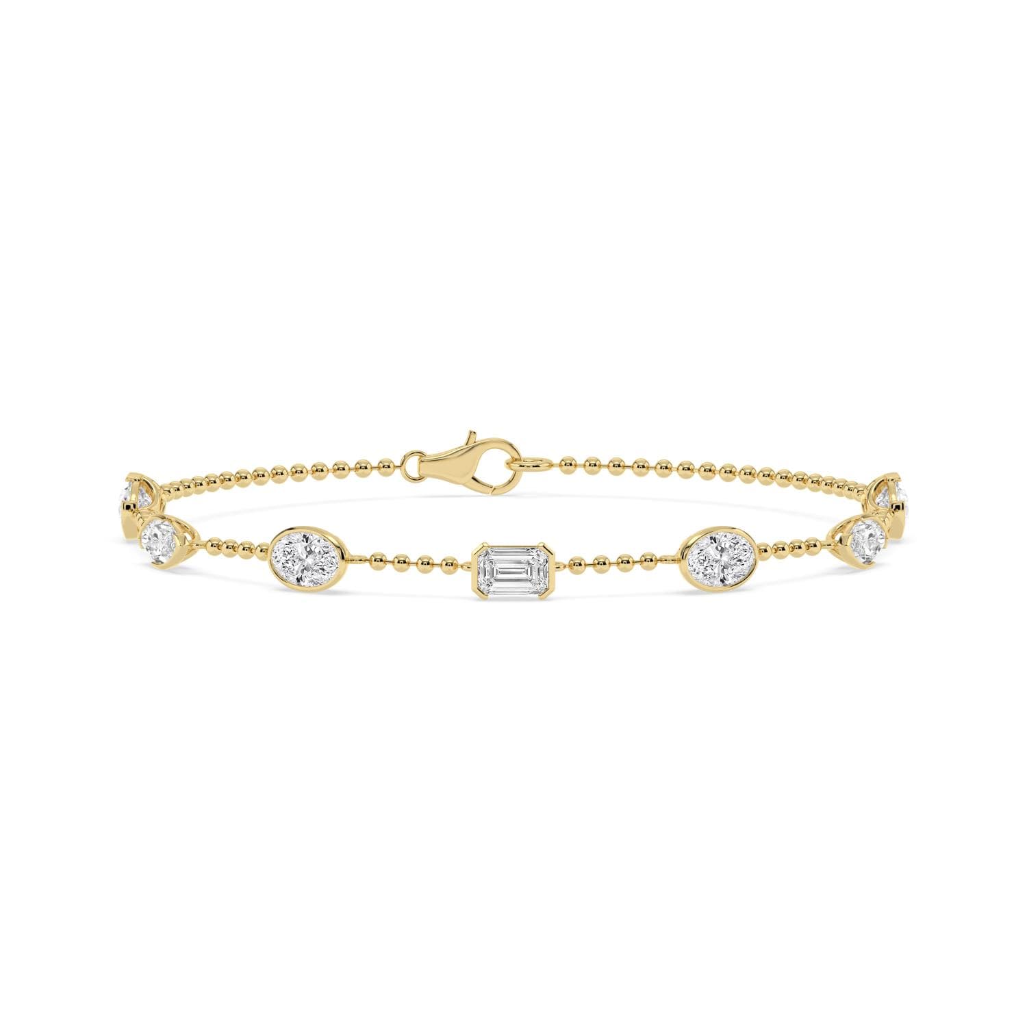 14K Yellow Gold Lab Grown Diamond BRACELET 3.48 ctw SJBR20670MS-3.38CT-7IN
