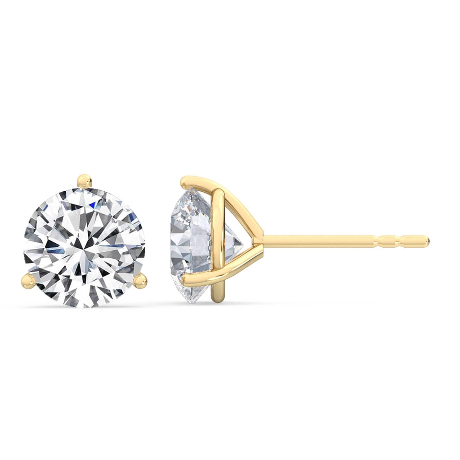 14K Yellow Gold Lab Grown Diamond EARRINGS 2.00 ctw SJE31854-2.00CT