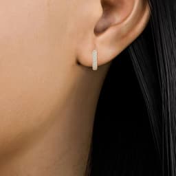 14K Yellow Gold Lab Grown Diamond EARRINGS 0.41 ctw SJE31879-0.38CT