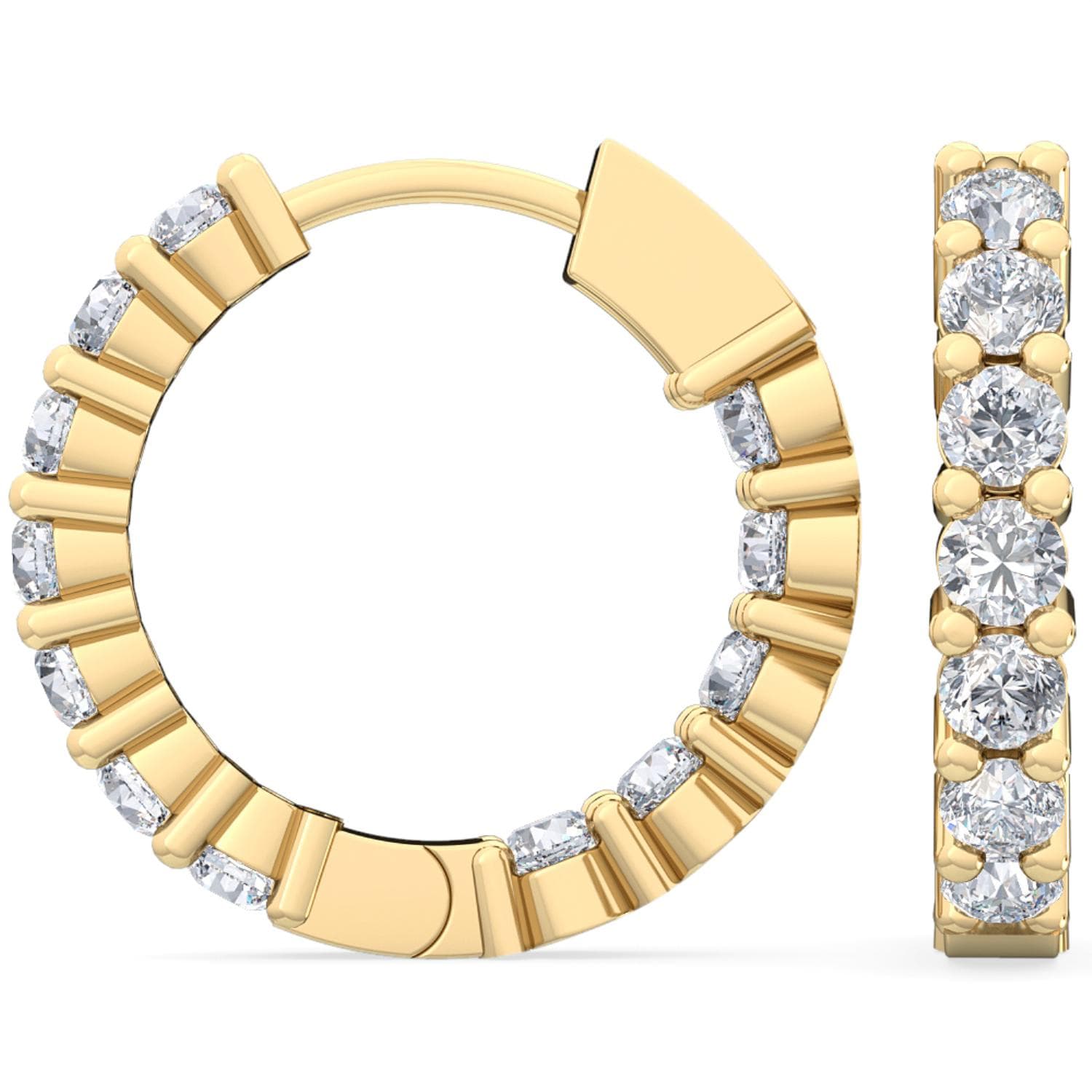 14K Yellow Gold Lab Grown Diamond EARRINGS 1.00 ctw SJE31883-1.00CT