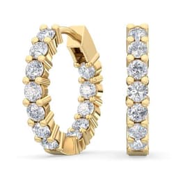 14K Yellow Gold Lab Grown Diamond EARRINGS 1.00 ctw SJE31883-1.00CT