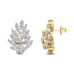 14K Yellow Gold Lab Grown Diamond EARRINGS 3.23 ctw SJE32188-3.33CT