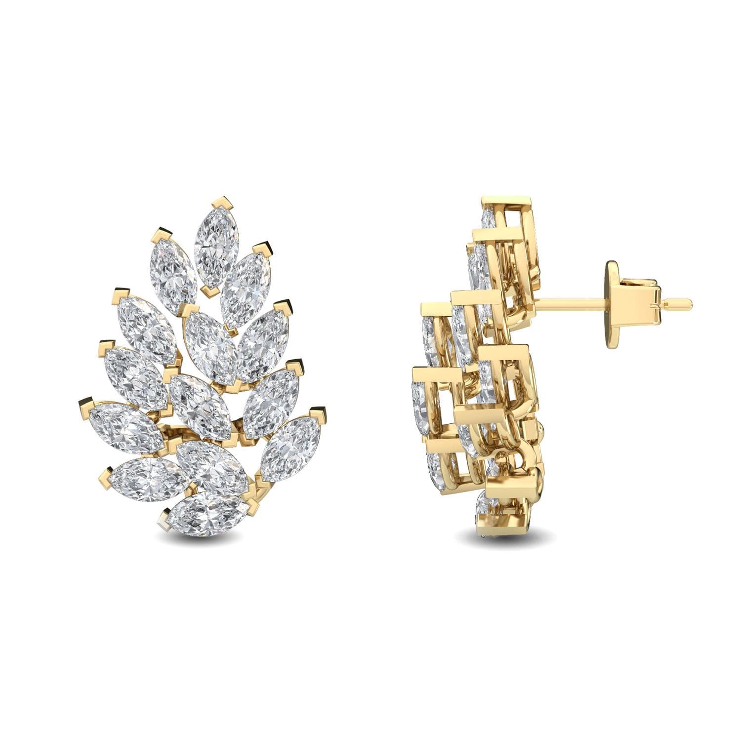 14K Yellow Gold Lab Grown Diamond EARRINGS 3.23 ctw SJE32188-3.33CT