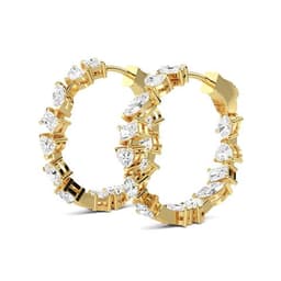 14K Yellow Gold Lab Grown Diamond EARRINGS 6.36 ctw SJE32204MS-6.50CT