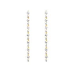 14K Yellow Gold Lab Grown Diamond EARRINGS 1.45 ctw SJE32346-1.50CT