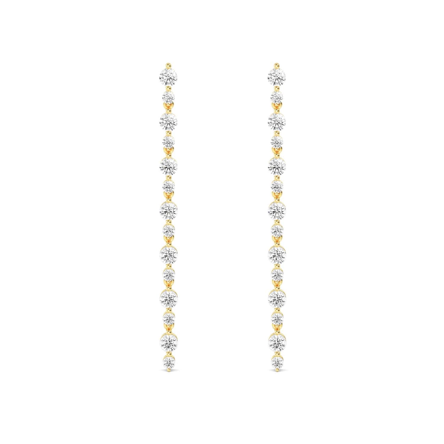 14K Yellow Gold Lab Grown Diamond EARRINGS 1.45 ctw SJE32346-1.50CT
