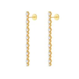 14K Yellow Gold Lab Grown Diamond EARRINGS 1.45 ctw SJE32346-1.50CT