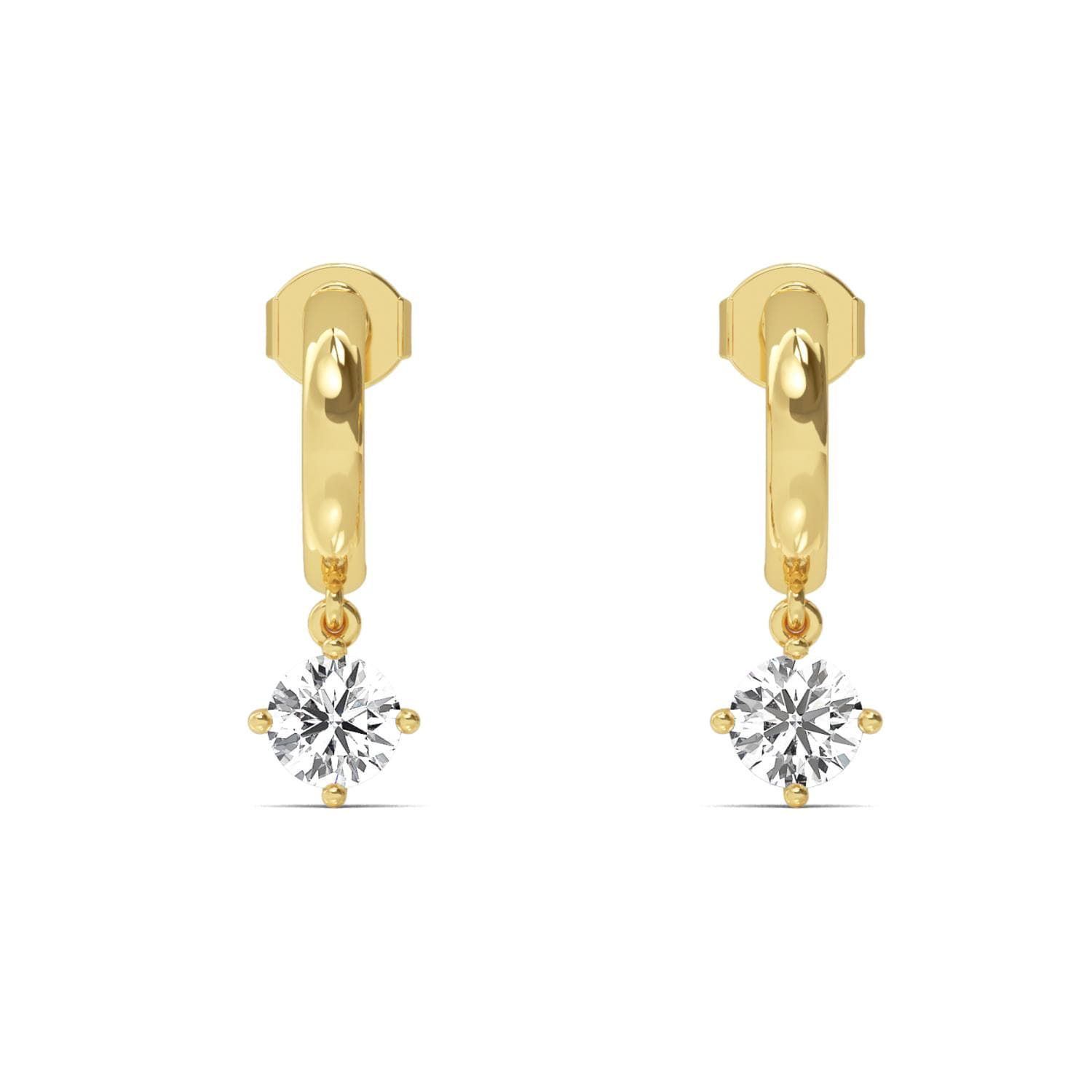 14K Yellow Gold Lab Grown Diamond EARRINGS 1.40 ctw SJE32392-1.38CT