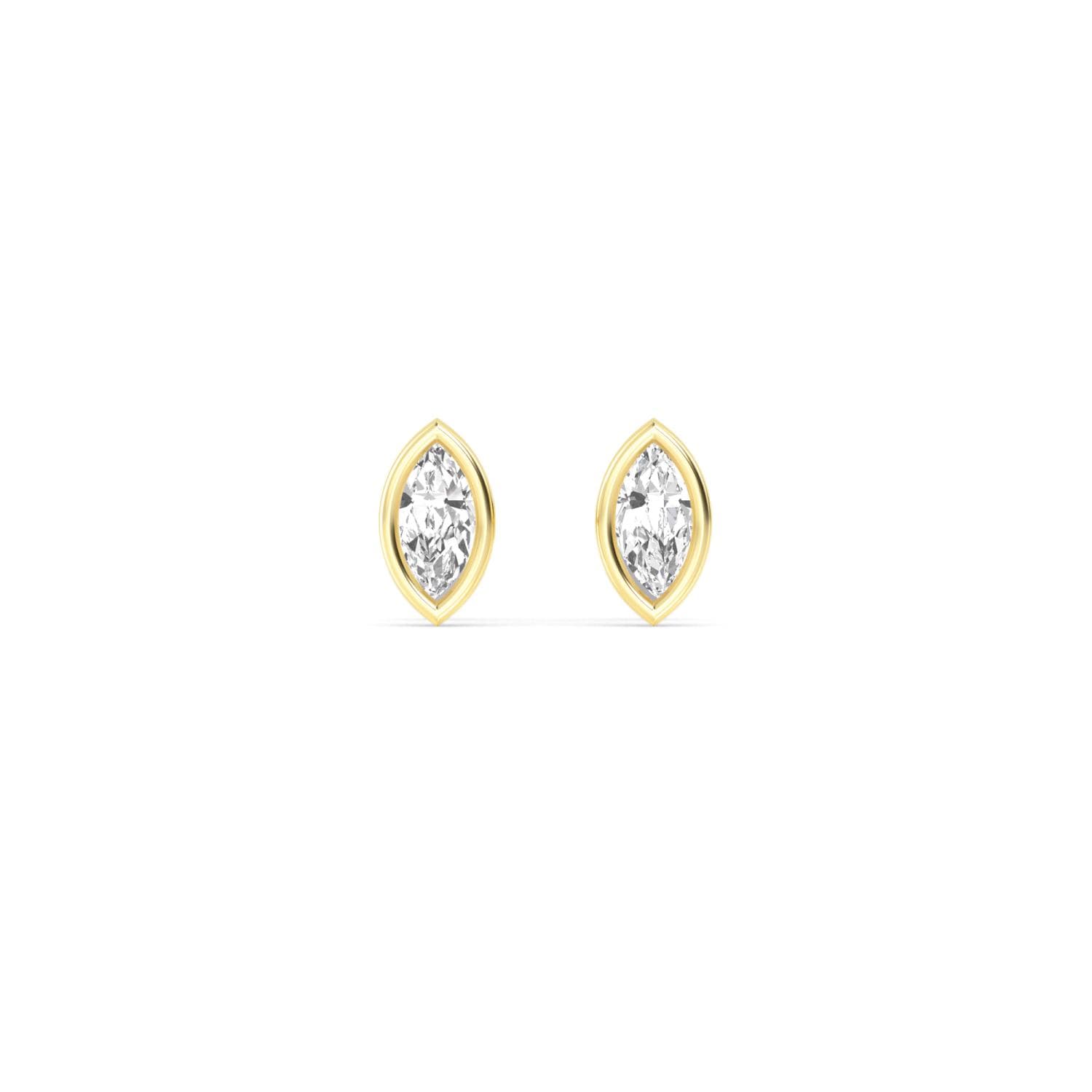 14K Yellow Gold Lab Grown Diamond EARRINGS 0.69 ctw SJE32903MQ-0.75CT