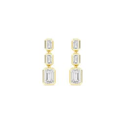 14K Yellow Gold Lab Grown Diamond EARRINGS 4.10 ctw SJE33245EM-4.00CT