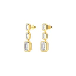 14K Yellow Gold Lab Grown Diamond EARRINGS 4.10 ctw SJE33245EM-4.00CT