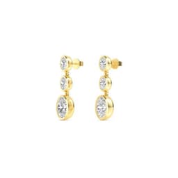 14K Yellow Gold Lab Grown Diamond EARRINGS 3.03 ctw SJE33245OV-3.00CT