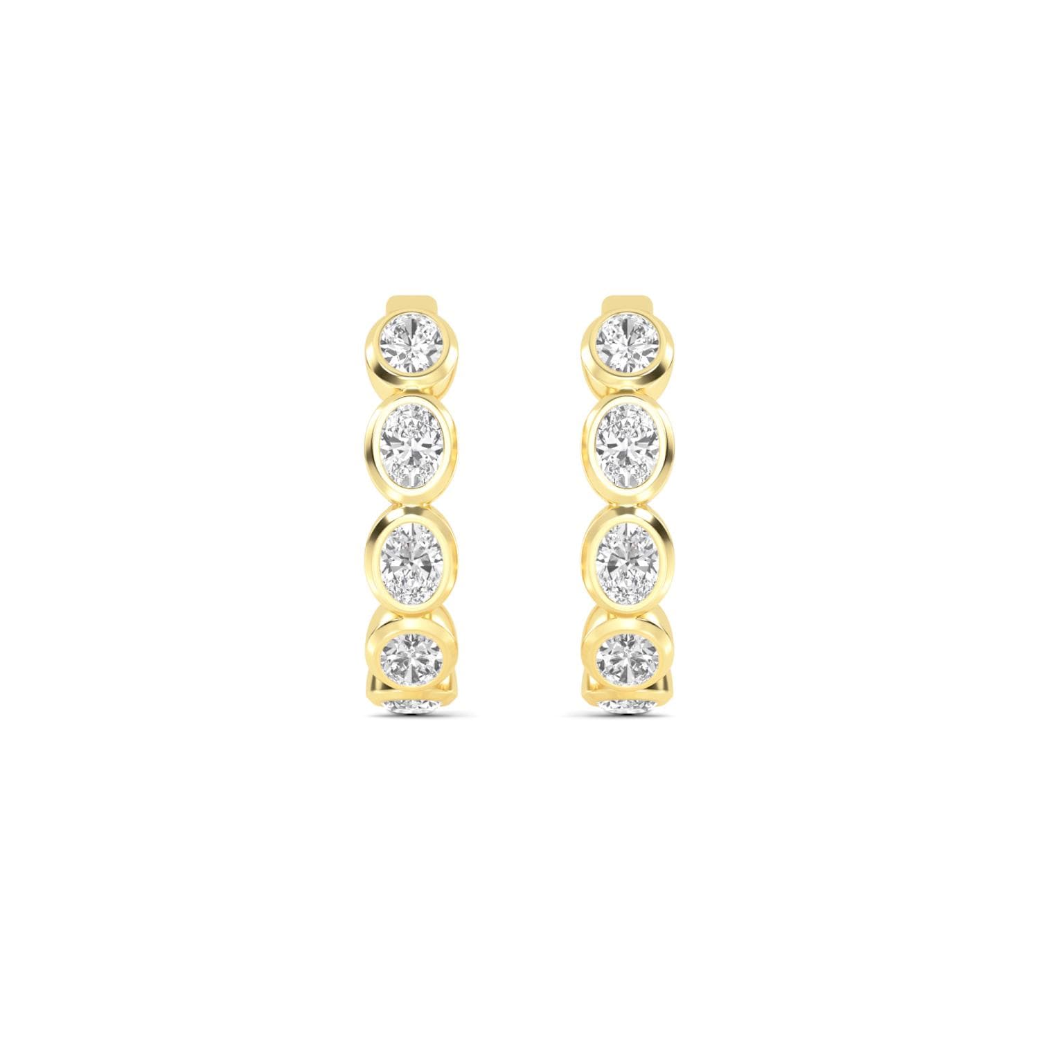 14K Yellow Gold Lab Grown Diamond EARRINGS 1.48 ctw SJE33270OV-1.50CT