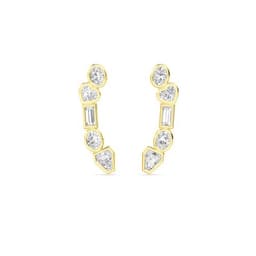14K Yellow Gold Lab Grown Diamond EARRINGS 1.41 ctw SJE33273FS-1.50CT