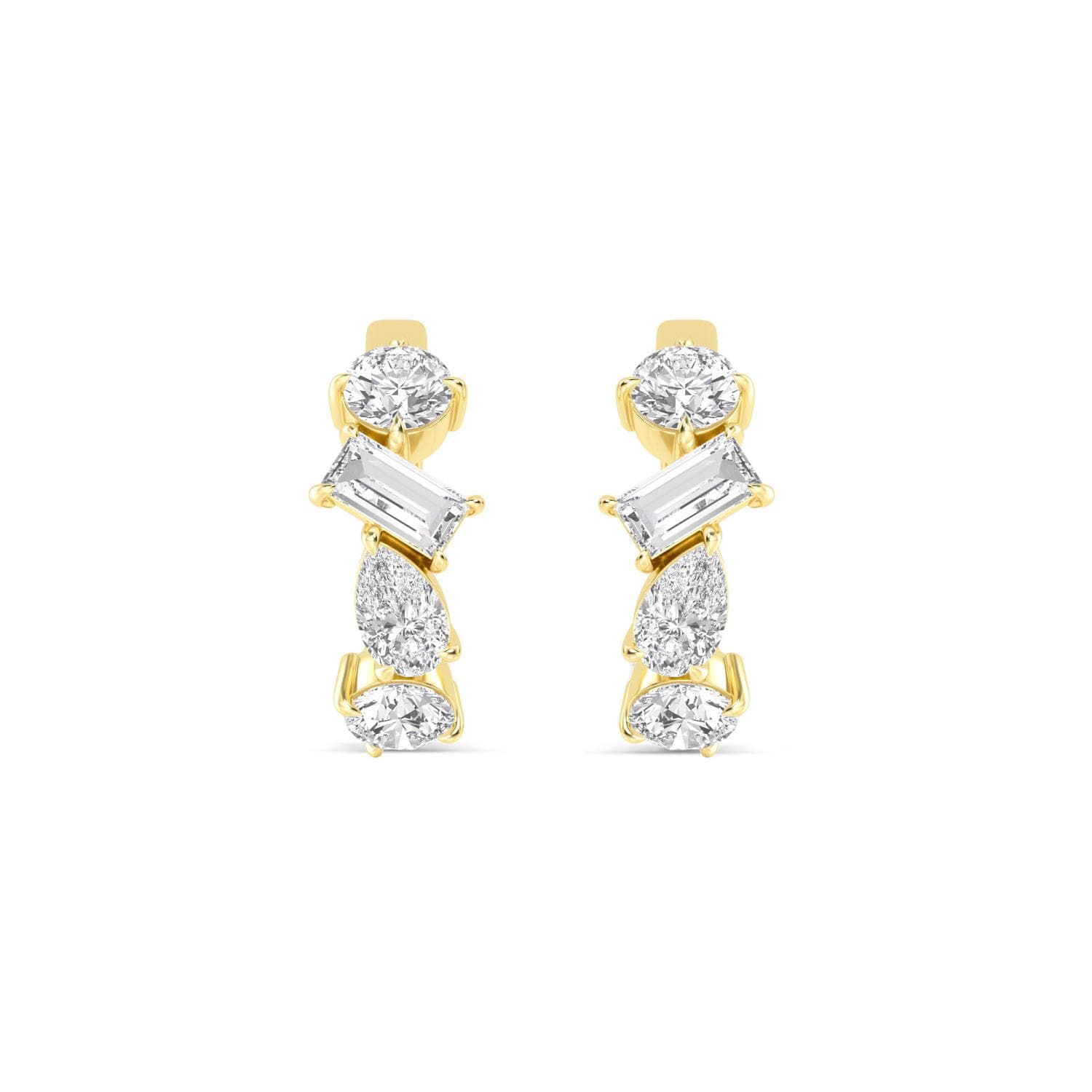 14K Yellow Gold Lab Grown Diamond EARRINGS 2.48 ctw SJE33278MS-2.33CT