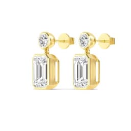 14K Yellow Gold Lab Grown Diamond EARRINGS 11.32 ctw SJE33286-11.20CT