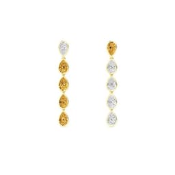 14K Yellow Gold Lab Grown Diamond EARRINGS 6.61 ctw SJE33331-6.50CT