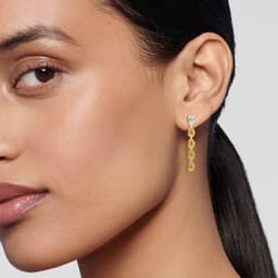 14K Yellow Gold Lab Grown Diamond EARRINGS 6.61 ctw SJE33331-6.50CT