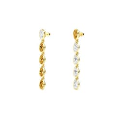 14K Yellow Gold Lab Grown Diamond EARRINGS 6.61 ctw SJE33331-6.50CT