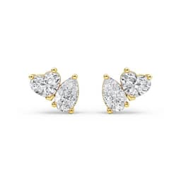 14K Yellow Gold Lab Grown Diamond EARRINGS 1.01 ctw SJE33339HTPE-0.88CT