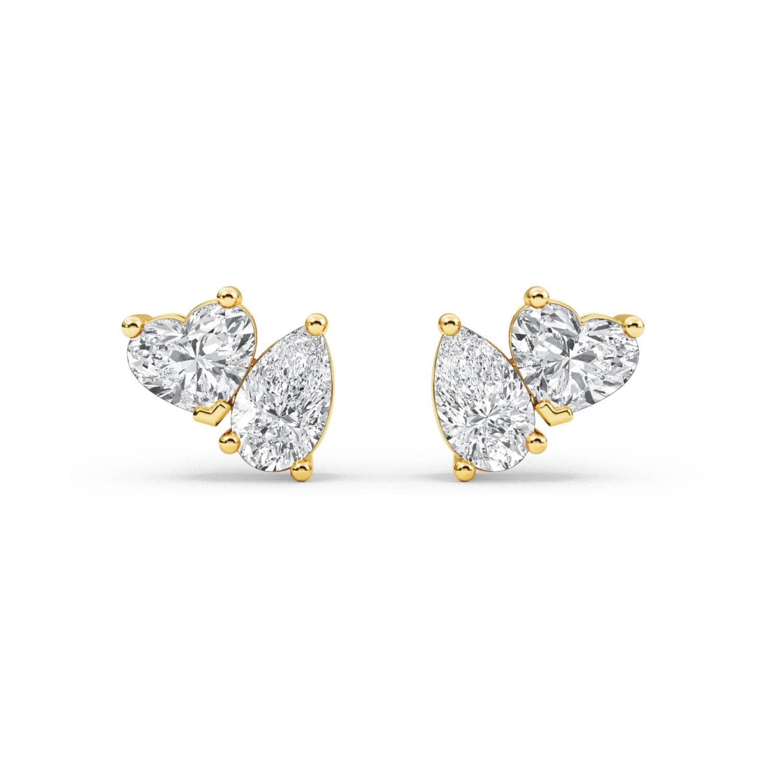 14K Yellow Gold Lab Grown Diamond EARRINGS 1.01 ctw SJE33339HTPE-0.88CT