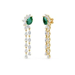 14K Yellow Gold Lab Grown Diamond EARRINGS 5.32 ctw SJE33389-3.00CT
