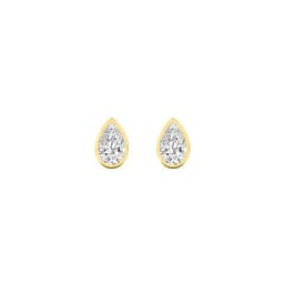 14K Yellow Gold Lab Grown Diamond EARRINGS 4.00 ctw SJE33451PE-4.00CT