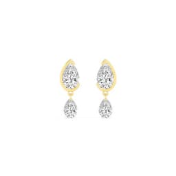 14K Yellow Gold Lab Grown Diamond EARRINGS 2.95 ctw SJE33456PE-2.00CT