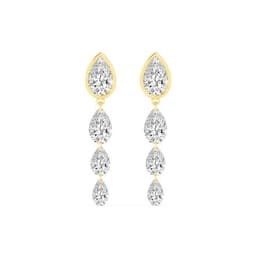 14K Yellow Gold Lab Grown Diamond EARRINGS 5.02 ctw SJE33465PE-2.00CT