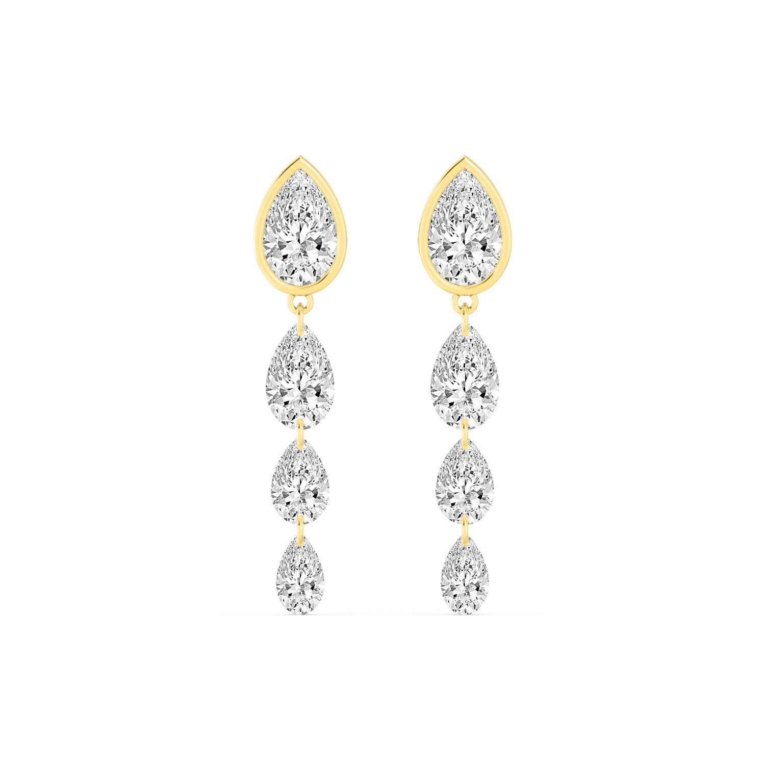 14K Yellow Gold Lab Grown Diamond EARRINGS 5.02 ctw SJE33465PE-2.00CT