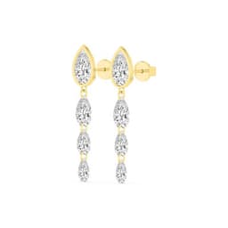 14K Yellow Gold Lab Grown Diamond EARRINGS 5.02 ctw SJE33465PE-2.00CT