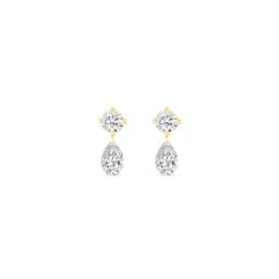 14K Yellow Gold Lab Grown Diamond EARRINGS 1.81 ctw SJE33466-1.83CT