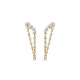 14K Yellow Gold Lab Grown Diamond EARRINGS 2.34 ctw SJE33476-2.25CT