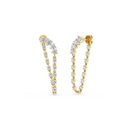 14K Yellow Gold Lab Grown Diamond EARRINGS 2.34 ctw SJE33476-2.25CT