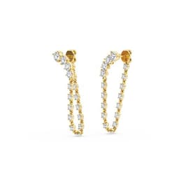 14K Yellow Gold Lab Grown Diamond EARRINGS 2.34 ctw SJE33476-2.25CT