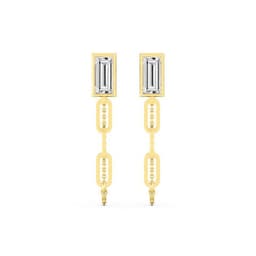14K Yellow Gold Lab Grown Diamond EARRINGS 2.00 ctw SJE33486BAG-2.00CT