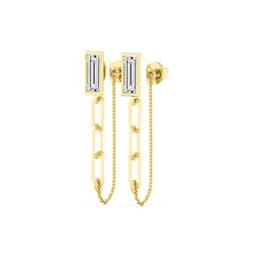 14K Yellow Gold Lab Grown Diamond EARRINGS 2.00 ctw SJE33486BAG-2.00CT