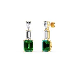 14K Yellow Gold Lab Grown Diamond EARRINGS 12.65 ctw SJE33520-14.25CT
