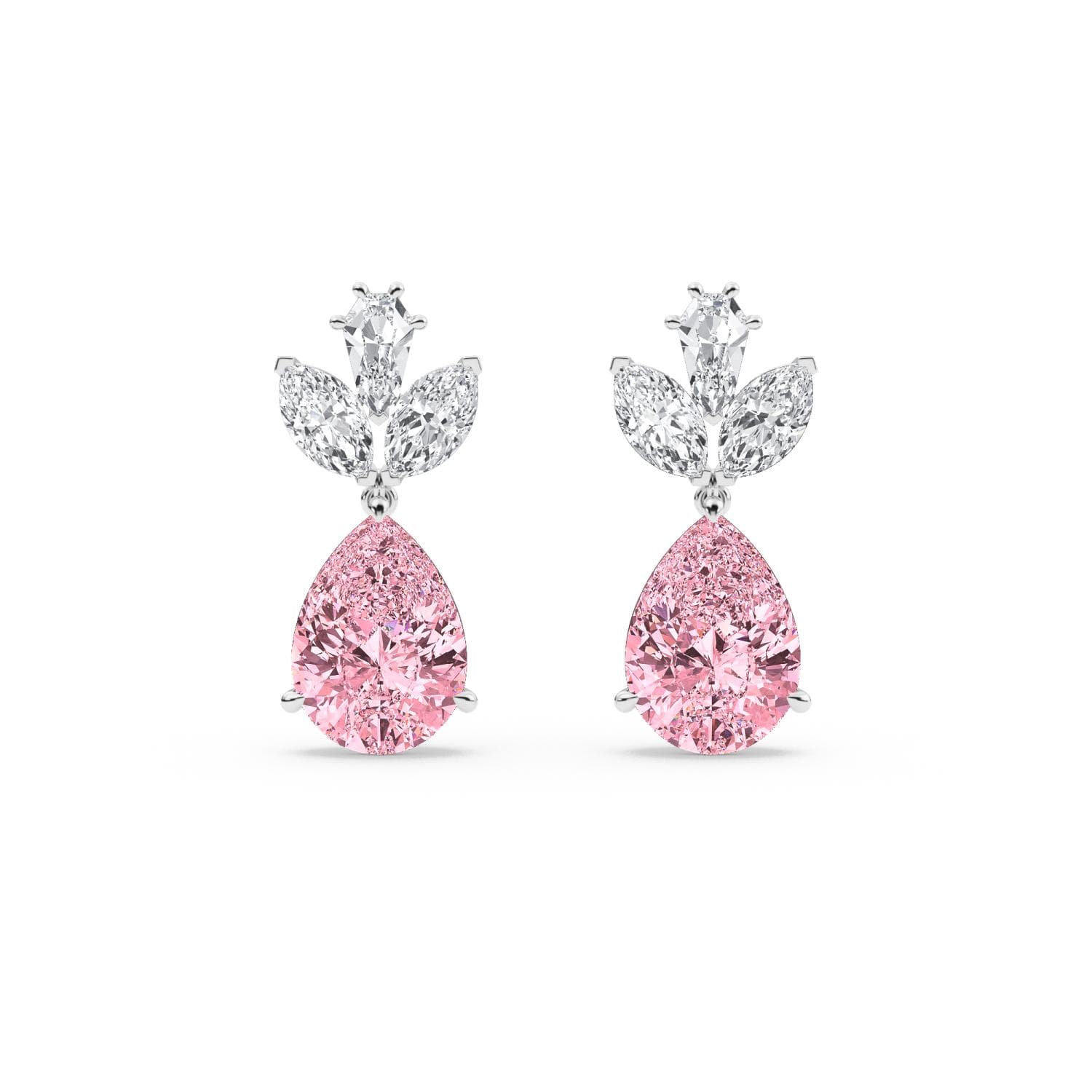 14K White Gold Lab Grown Diamond EARRINGS 13.73 ctw SJE33523-13.15CT