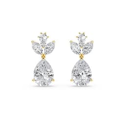 14K Yellow Gold Lab Grown Diamond EARRINGS 13.16 ctw SJE33523_D-13.15CT