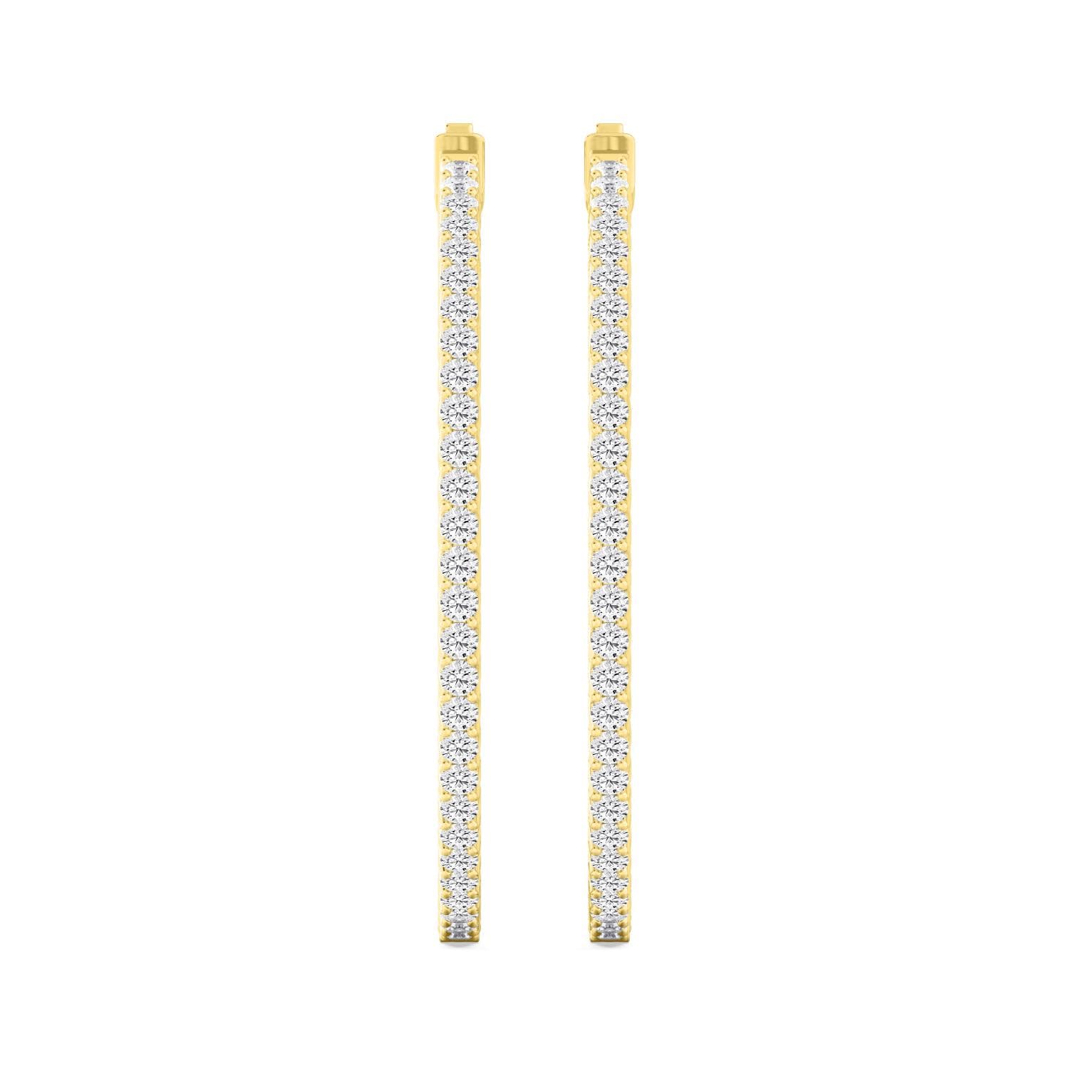 14K Yellow Gold Lab Grown Diamond EARRINGS 2.96 ctw SJE33708-3.00CT