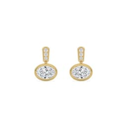 14K Yellow Gold Lab Grown Diamond EARRINGS 2.31 ctw SJE33765OV-2.00CT