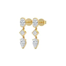 14K Yellow Gold Lab Grown Diamond EARRINGS 3.46 ctw SJE33770-3.50CT