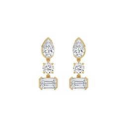14K Yellow Gold Lab Grown Diamond EARRINGS 4.13 ctw SJE33776-4.10CT