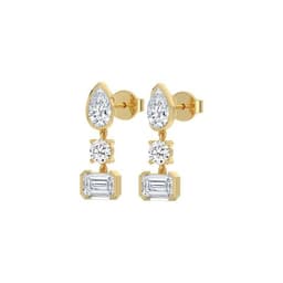 14K Yellow Gold Lab Grown Diamond EARRINGS 4.13 ctw SJE33776-4.10CT