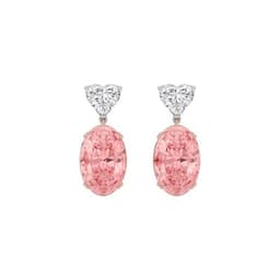 14K Rose & White Gold Lab Grown Diamond EARRINGS 9.72 ctw SJE33801OV_P-8.15CT