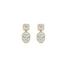 14K Yellow Gold Lab Grown Diamond EARRINGS 2.71 ctw SJE33872ASSOV-2.68CT