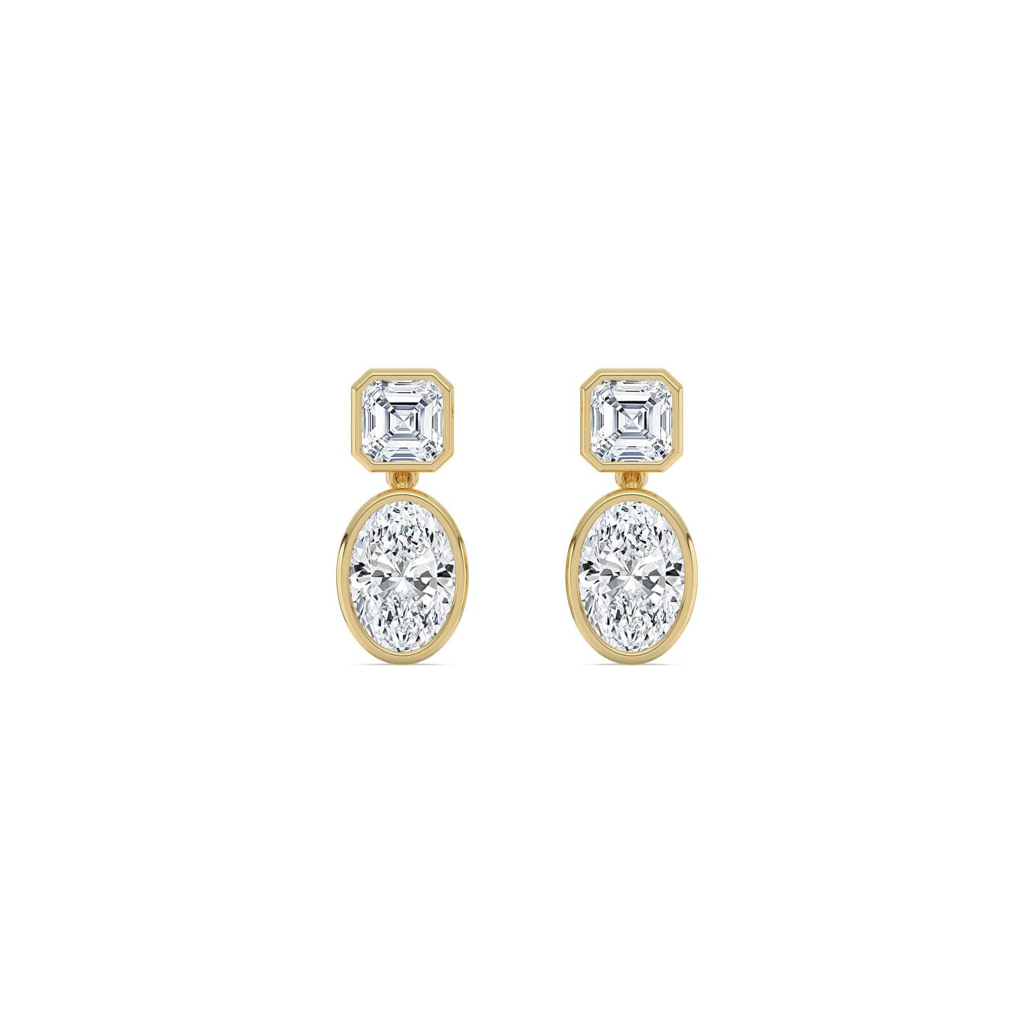 14K Yellow Gold Lab Grown Diamond EARRINGS 2.71 ctw SJE33872ASSOV-2.68CT