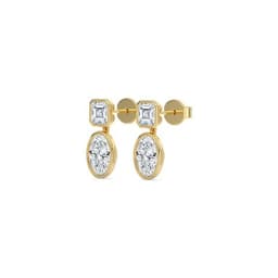 14K Yellow Gold Lab Grown Diamond EARRINGS 2.71 ctw SJE33872ASSOV-2.68CT