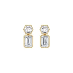 14K Yellow Gold Lab Grown Diamond EARRINGS 5.58 ctw SJE33883HXEM-5.63CT
